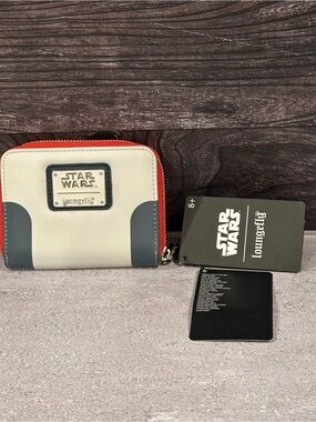Loungefly Star Wars White & Gray Wallet with Red Zip